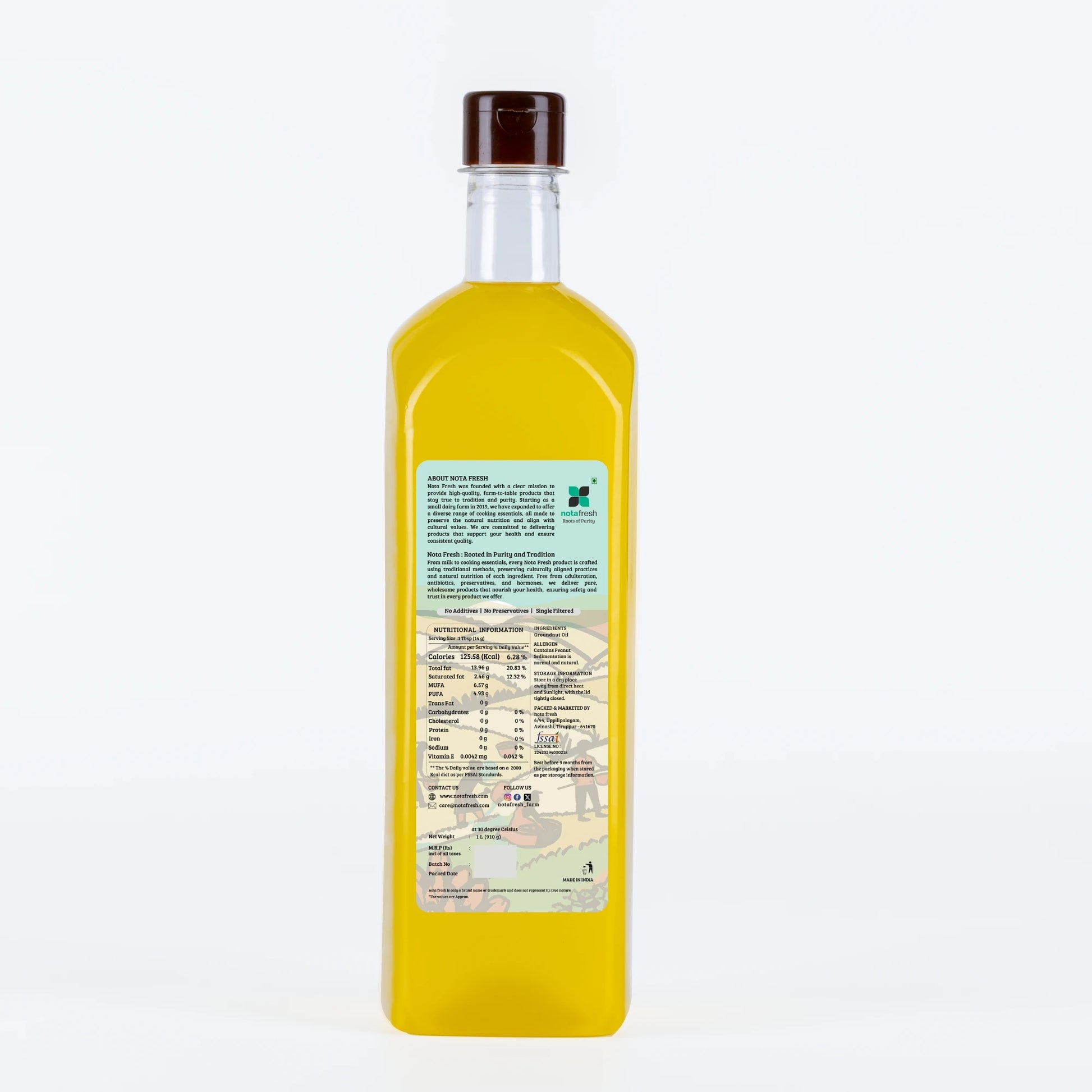 Pure, small-batch groundnut oil – Retaining natural goodness for your health.