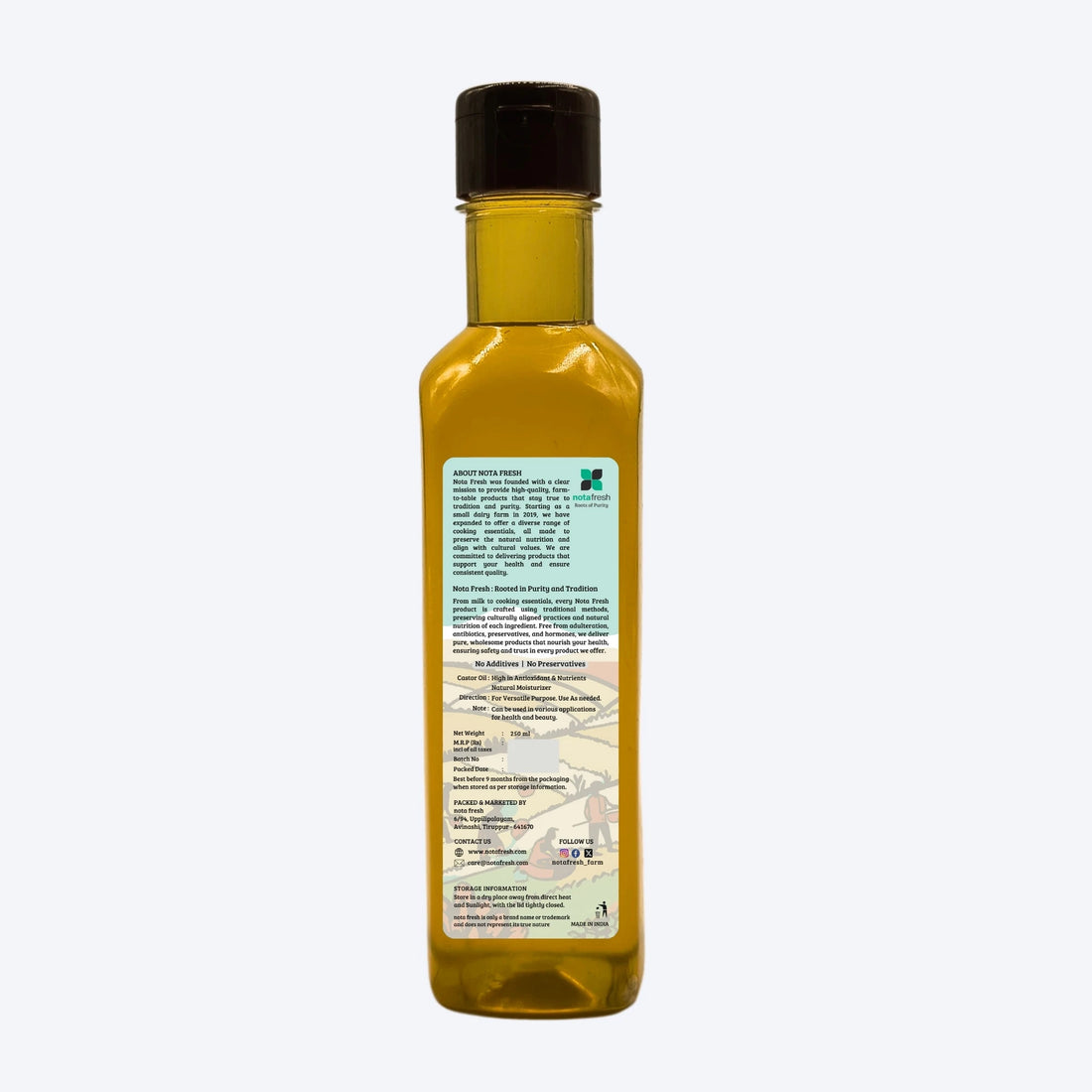 Ayurvedic castor oil for hair growth.