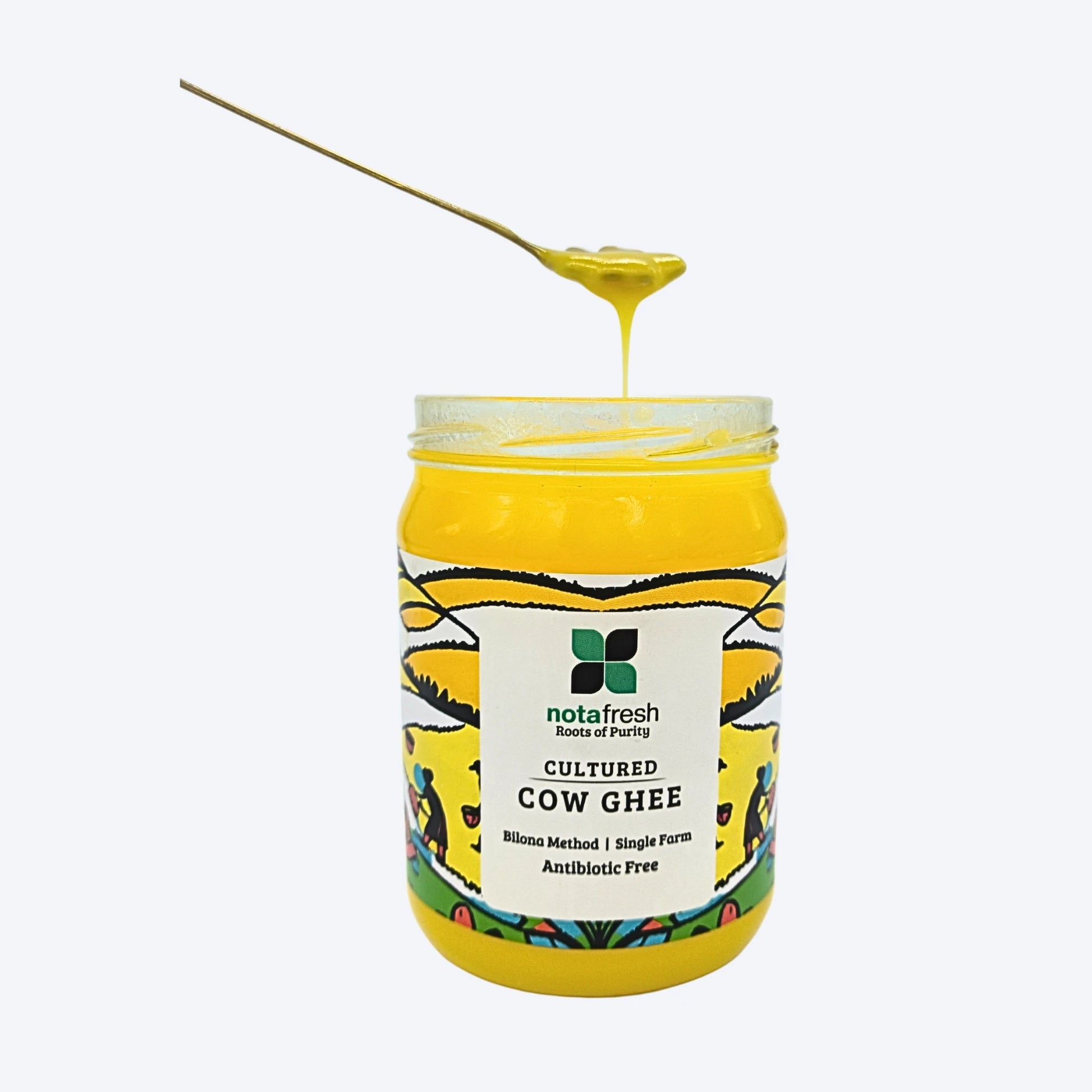 Spoonful of gut-friendly, naturally cultured ghee made without additives